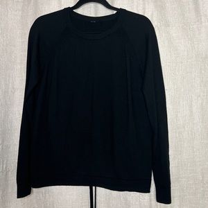 Lululemon Tied To You Black Merino Wool Sweater Size M(8-10)